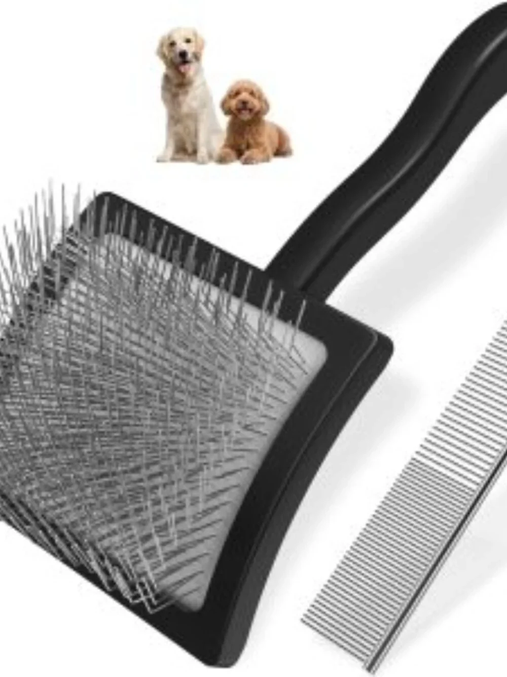2PCS Slicker Brush for Dogs & Pet Comb,Professional Dog Grooming Brush
